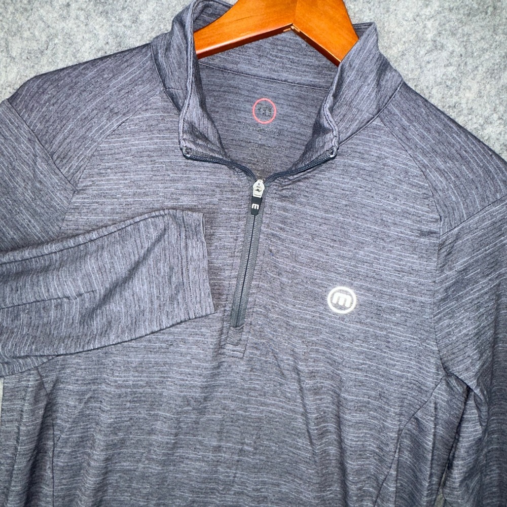 TravisMathew Pullover Mens S Grey Heather Quarter Zip Golf Performance Active